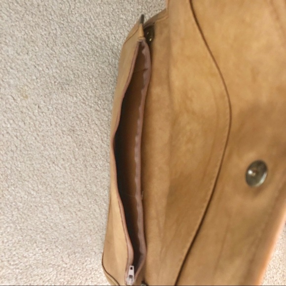 Vintage -  Tan Leather Clutch - Picture 3 of 4